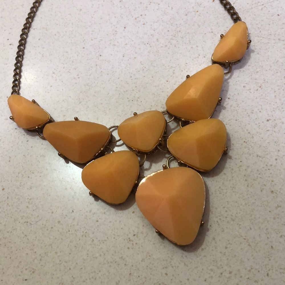 Handmade Orange neckpiece - Picture 1 of 2